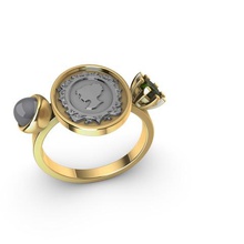 cameo la joyería cabujón las gemas anillo forwomen mujer cara 3d print model - Mito3D