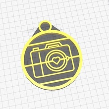Câmera chaveiro gadget foto presente mini coração amar aparelhos arte chave dslr cânone Nikon sony pentax 3d print model - Mito3D