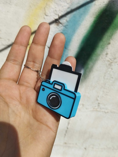 caméra porte clés photo valentines journée cadeau relation amicale petit ami petite amie 3d print model - Mito3D