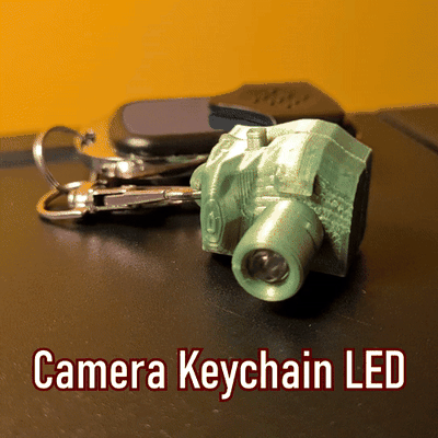 camera keychain led torch 3d print model - Mito3D