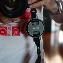 camera lens cap holder 72mm 25mm gadget customized sony a77 3d print model - Mito3D