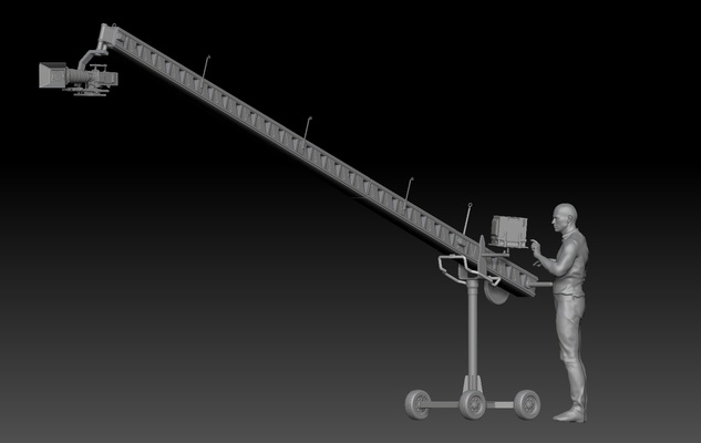 cameraman crane camera movie video photo cine cinema film studio work warner marvel fox dc 3d print model - Mito3D