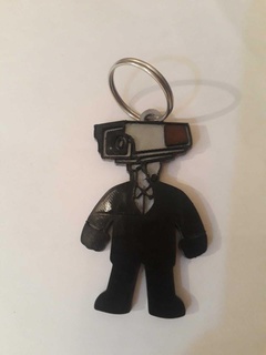 cameraman keychain rare man camera 3d print model - Mito3D