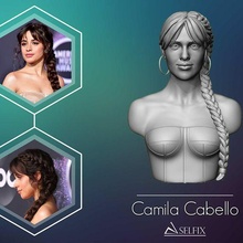 camila cabello busto 3d impresión modelo retrato estatua escultura Arte esculturas cubano americano cantante 3d print model - Mito3D