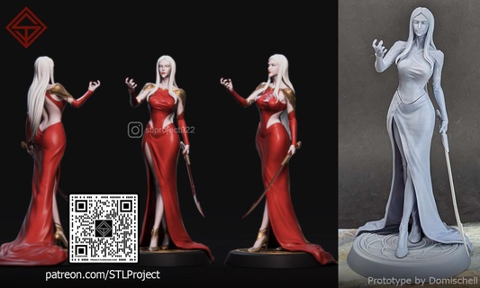 camilla Art anime scifi game statue rpg figure 3dprint toy kit sculpture dracula castlevania vampire miniture 3d print model - Mito3D