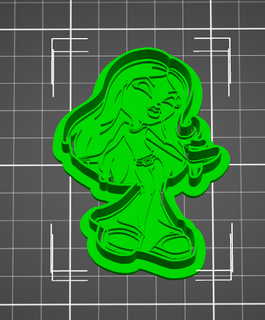 camille-cookie cutter camille cookie 3d print model - Mito3D
