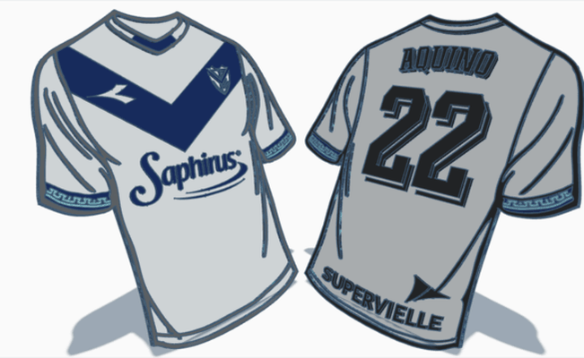camiseta velez modelo 2024 sarfield futbol football soccer shirt jersey 3d print model - Mito3D