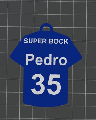 camisola fcp moda porta chave clube portugal porto futebol chaveiro 3d print model - Mito3D