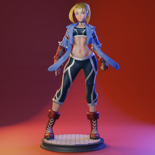 cammy 3dprint cammy streetfigther menina anime mulheres 3d print model - Mito3D