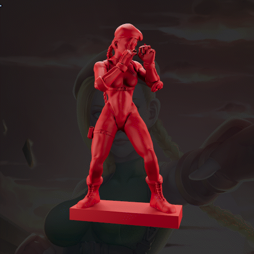 cammy - street fighter fanart - figure printable 3D Print Model