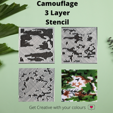 camouflage - 3 layer stencil 3d print model - Mito3D