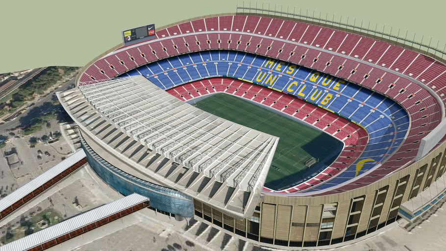 campo barcellona stadio calcio 2022 3D print model - Mito3D