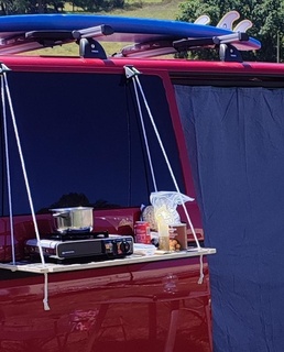 camper auxiliary table hook vw volkswagen van rope 3d print model - Mito3D