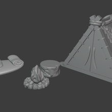acampamento conjunto jogos dnd tampo mesa ttrpg 3d print model - Mito3D