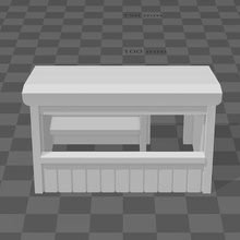 camping store h0 scale 1-87 3d print model - Mito3D