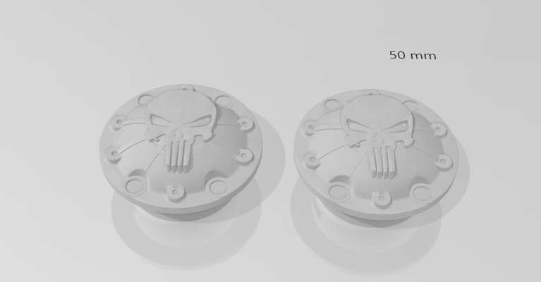 can am ryker wheel nobes caps punisher design 900 3d print model - Mito3D