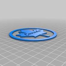 Canada Coaster verre érable feuille signes_logos 3d print model - Mito3D