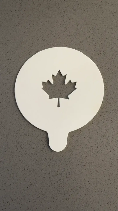 canada caffè stencil casa canadese bandiera canadianmapleleaf coffeestencil 3d print model - Mito3D