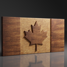 Canadá bandera cnc archivos madera 3d stl modelo enrutador aspirar vcarve carveco artcam svg dxf eps pdf ai 3d print model - Mito3D