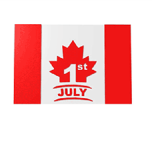 Kanada Flagge 1 Juli Schreibtisch Stand 3d print model - Mito3D