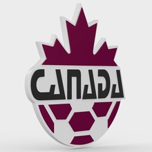 Kanada logosu çeşitli komut kap amblemi euro evro fc futbol oyun karakter Lig logo oyna profesyonel socker spor dünya yüksek logotipo modelleri sembol hobi işaret oyuncak 3d print model - Mito3D