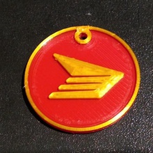 Kanada post medalion sanat rozetleri paraları logo ider 3d logosu 3d print model - Mito3D