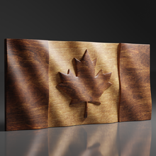 Canadá ondulado bandeira cnc arquivos madeira 3d stl modelo roteador aspirar vcarve carveco Artcam SVG dxf eps pdf ai 3d print model - Mito3D