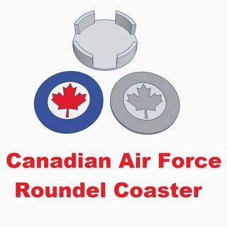 canadian air force roundel coaster holder home decor entertaining drink 3d print model - Mito3D