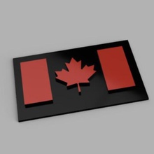 kanadisch Flagge Magnet Aufkleber Wagen Abziehbild Spielzeug Karte 3d print model - Mito3D