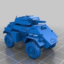 canadian fox armored car 1 100 scale 1100 15mm flames of war fow wargame wargaming ww2 vehicles 3d print model - Mito3D