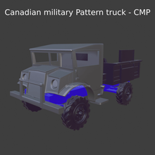 canadian military pattern truck - cmp game collectible model car rc hobby retro classic vintage diecast hot wheels 1 43 32 64 matchbox kit custom american slot gmp chevrolet chevy cgt field artillery tractor war ii wwii vehicle 4x4 c-60l 35 ford 3d print model - Mito3D