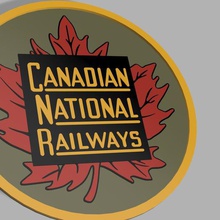 canadian national railway logo art decoration railroad moder 3d print model - Mito3D