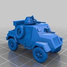 canadian otter lrc 1 100 scale 1100 15mm armored car flames of war fow wargame wargaming vehicles 3d print model - Mito3D