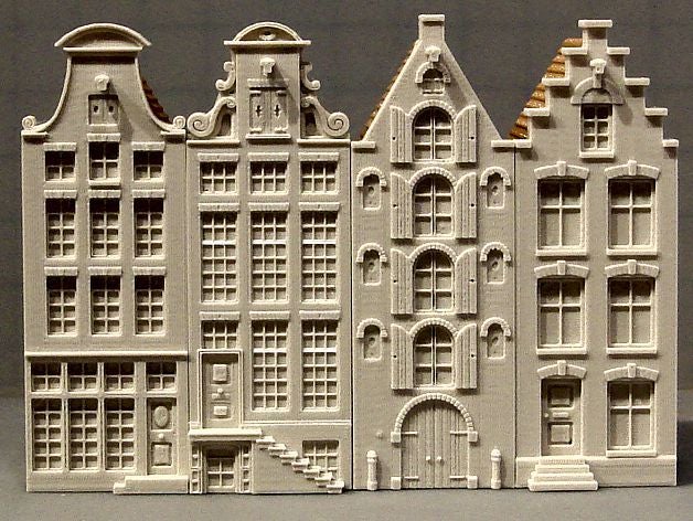 canal Maisons bâtiments structures 3D print model - Mito3D