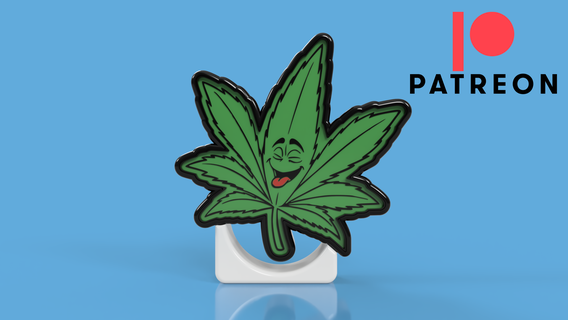 canalelo lampada guidato decorazione cannabis erba cbd 3d print model - Mito3D