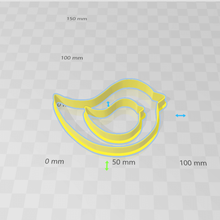 canary bird, cookie cutter pajaro canario cookie-cutter home cookies scharf Vogel 3d print model - Mito3D