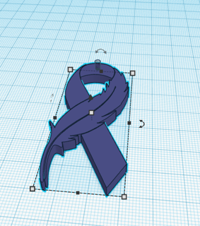 Câncer pena chave anel brincos colares 3d print model - Mito3D