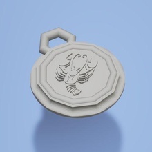 cancer keychain medallion fashion zodiacsigns art animal 3d print model - Mito3D