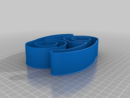 cancer symbol nestable box v2 thing 3d print model - Mito3D