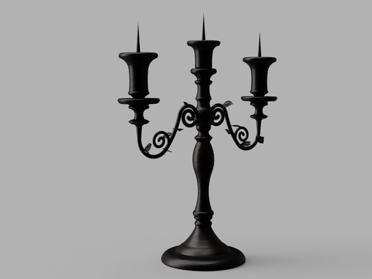 candelabri casa candela titolare supporto vintage antico arredamento 3dmodel ornato metallo classico gotico 3d print model - Mito3D