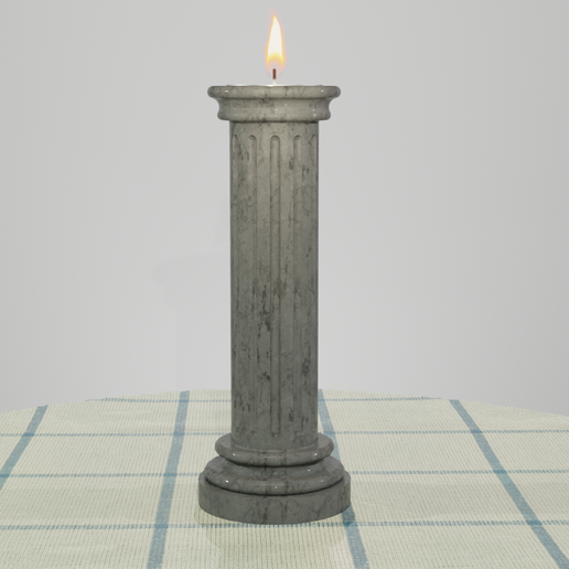 candelabro columna arquitectura portavelas vela adorno casa construccion 3D print model - Mito3D