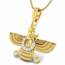 candere zoroastrian diamond pendant jewellery gold pendants - the asho farohar parsi online under 4000 for men men's buy 3d print model - Mito3D