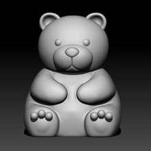 candle bear sitting art animals decoration fashion 3d toy 3d print model - Mito3D