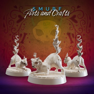 candle cat - free stl Game animal cute ghost mini rpg small fire miniature tabletop dnd pathfinder fanatsy troublemaker 3d print model - Mito3D