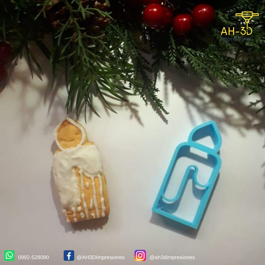 vela Galleta cortador galletas hornear cocina herramienta utensilios fondant galleta agudo afilado horneando Navidad Weihnachten 3D print model - Mito3D