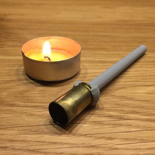 candela estintore 45 acp gaget tè luce arredamento 3D print model - Mito3D