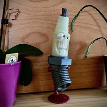 candle face art engine mechanical figurine turbo custom miniature toy 3d print model - Mito3D
