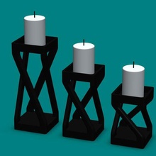 candle holder design art wall eternal minimalist 3d print model - Mito3D