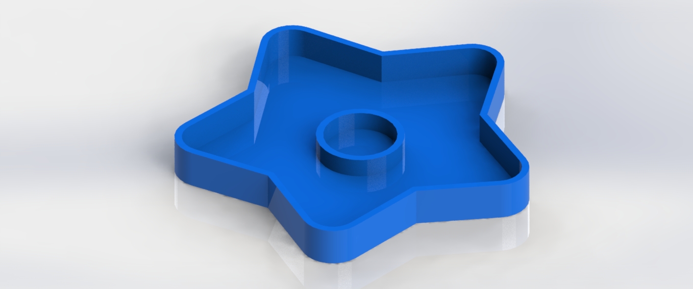 vela soporte estrella Arte celebracion 3D print model - Mito3D