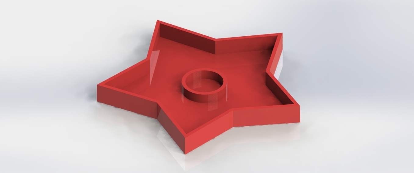 candle holder star art 3D print model - Mito3D